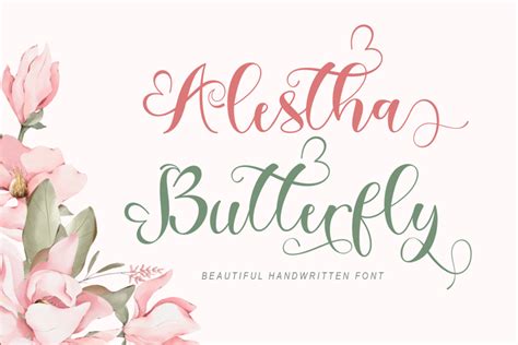 Alestha Butterfly Font Yoga Letter Fontspace