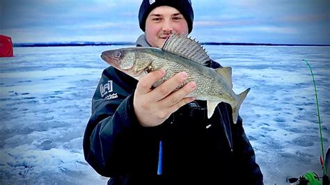 ICE FISHING FOR WALLEYE Oneida Lake YouTube