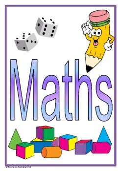 Mathematics Title Pages - Different Designs - Cover Pages Maths Math