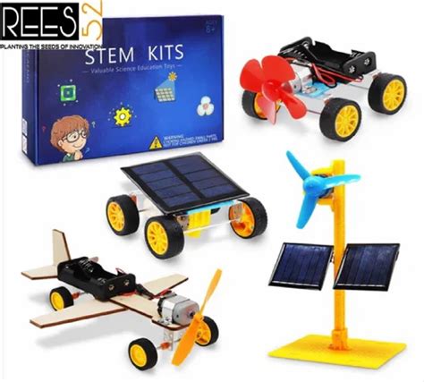 DIY 4-in-1 STEM Kit, DIY Solar Science Experiment Model Kit Solar Power ...