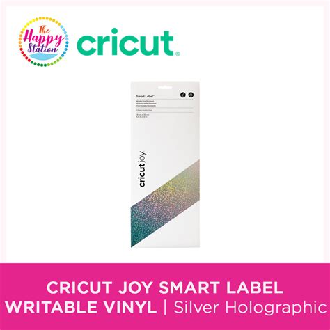 Cricut Joy Smart Label Writable Vinyl Permanent Silver Holographi