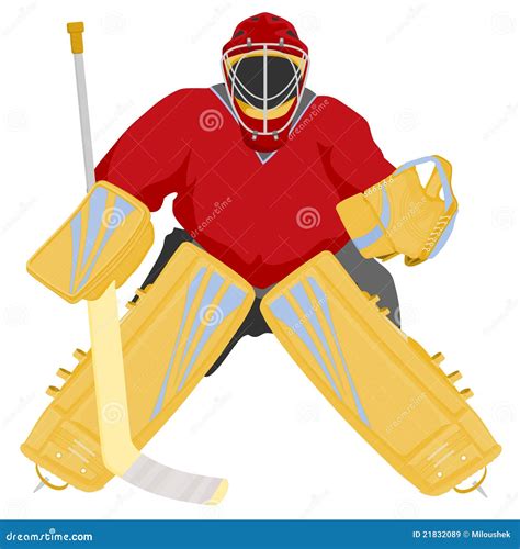 Hockey Goalie Sticks And Puck Vector Illustration Cartoondealer