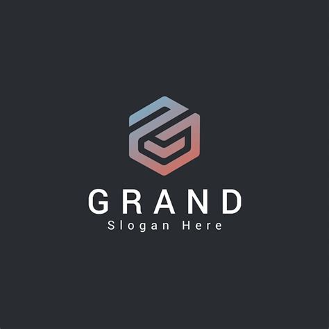 Lettre G Grand Logo Hexagonal Esthétique Créatif Vecteur Premium