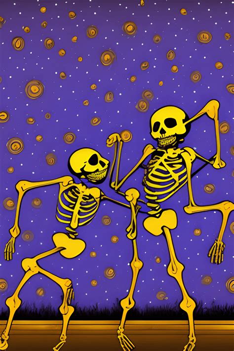 Halloween Skeleton Dance · Creative Fabrica