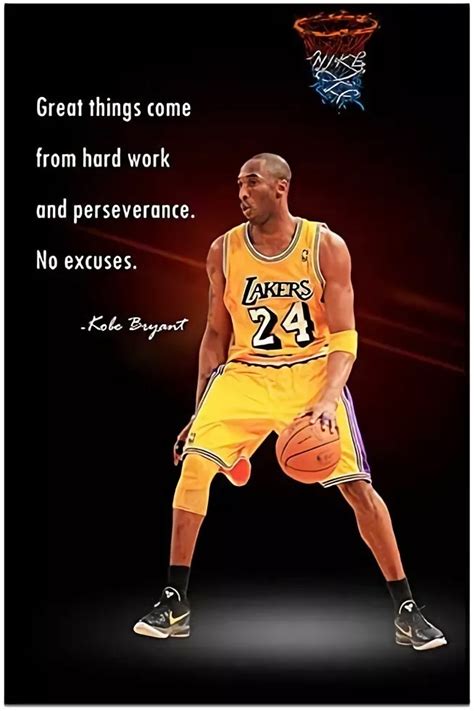 Kobe Bryant Work Hard Quote Evey Oneida