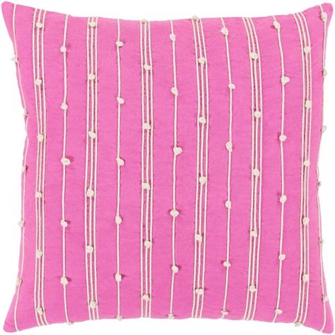 Lucerne Bright Pink Pillow Cover 22″h X 22″w Square Pillow Cover