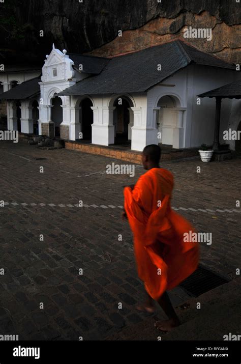 Dambulla Cave Temple Buddhist Monk Dambulla Sri Lanka Buddhist Monk