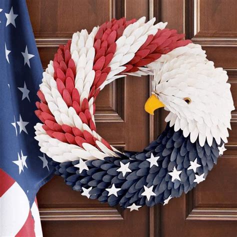 American Eagle Wreath 10 Inch Eagle Wreath American Flag Wreath 4th