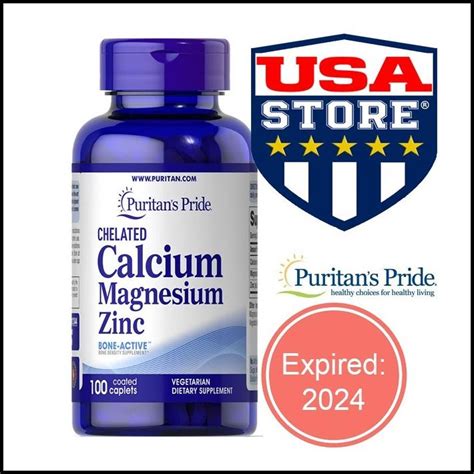 Jual Puritan Chelated Calcium Magnesium Zinc 100 Caps Puritans Pride Shopee Indonesia