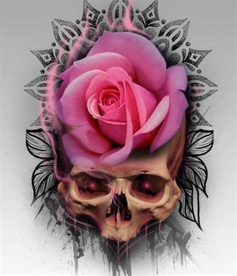Pin By Anelson On Tattoos Skull Rose Tattoos Skull Tattoo Design