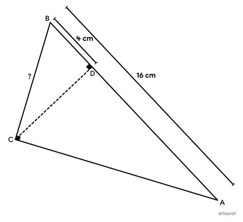 Les Relations Métriques Dans Le Triangle Rectangle Secondaire Alloprof