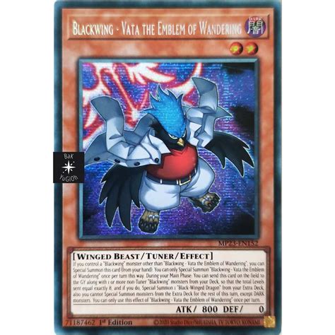 Thẻ Yugioh Blackwing Vata the Emblem of Wandering EN Prismatic