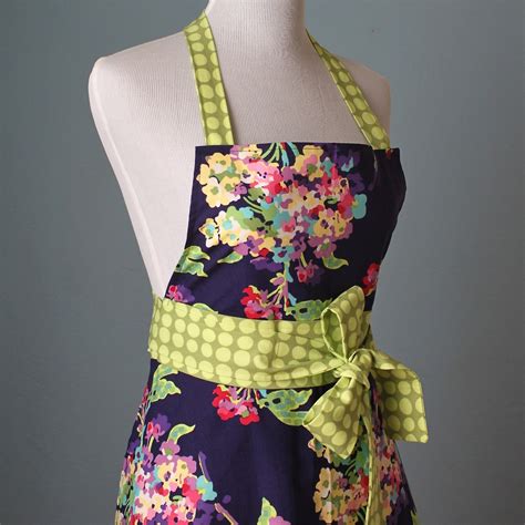 Full Apron For Women With Amy Butler Fabric Midnight By Pamwares