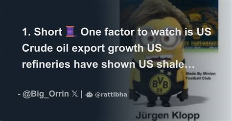 Short One Factor To Watch Is Us Crude Oil Export Growth Us