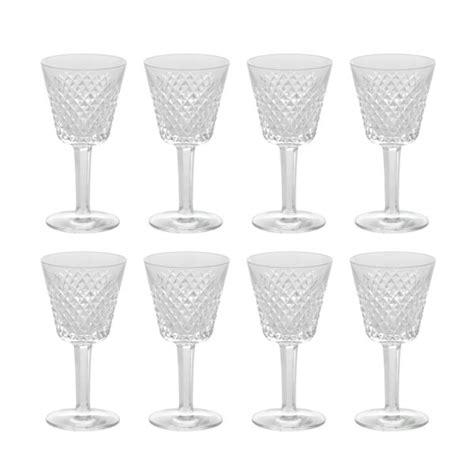 Set Of 8 Waterford Crystal Alana Claret Wine Glasses Grandview Mercantile