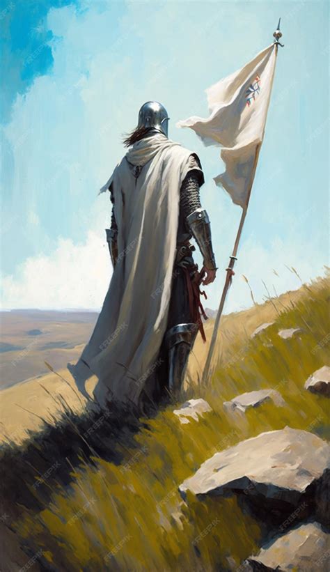 Premium Photo A Noble Knight In Magnificent Armour After A Battle