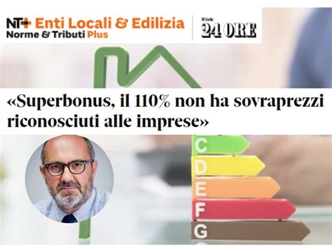 Superbonus Il 110 Non Ha Sovraprezzi Riconosciuti Alle Imprese