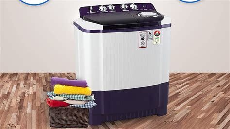 Lg 8 5 Kg 5 Star Semi Automatic Top Loading Washing Machine P8535spmz Purple Roller Jet