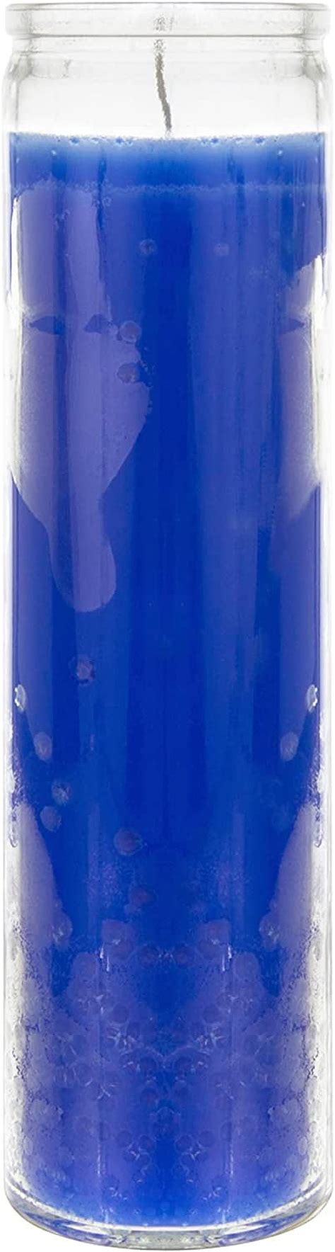 2pcs 1 Pc Unscented Blue 7 Day Devotional Prayer Glass Container Candle Premium Wax 2 Inch X 8