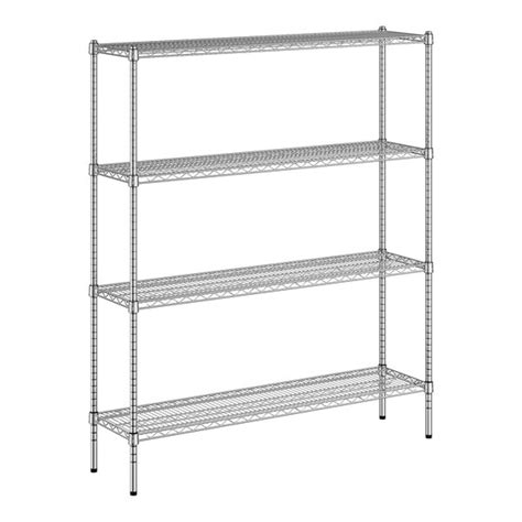 Regency 14 Wide NSF Chrome Wire 4 Shelf Kit With 64 Posts