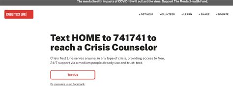 crisis text line 741741 how to text home 741741