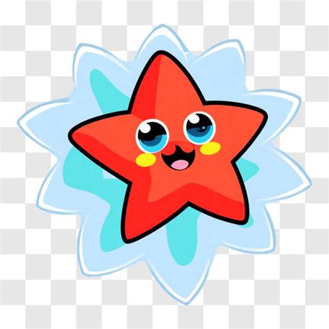 Download Cute Red Star Cartoon Character For Educational Use Png Online