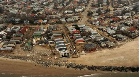 Photo Of An Aerial View Of Damage Caused By The Storm Surge Of