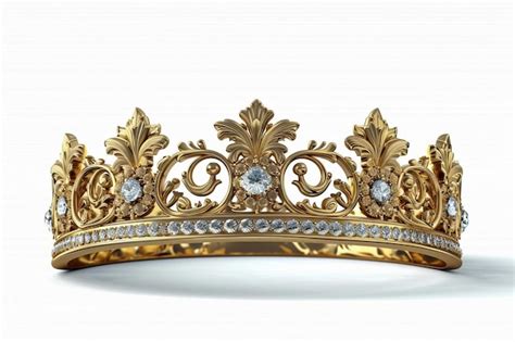 Premium Photo | King crown with diamonds isolated on white background