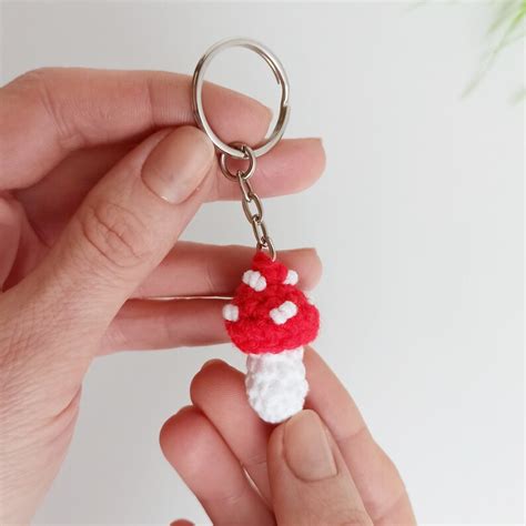 Mushroom Keychain Free Crochet Pattern Amigurumi Mushroom Etsy