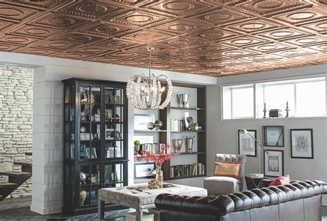 Copper Ceiling Look Ceilings Armstrong Residential Dropped Ceiling Suspended Ceiling