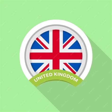 Premium Vector | United kingdom flag round glossy button vector image ...