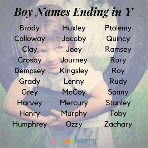 1333 Boy Names Ending in Y | Baby names, Boy names, Name inspiration