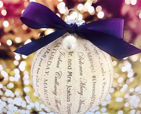 Personalized Wedding Ornament Wedding Invitation Ornament