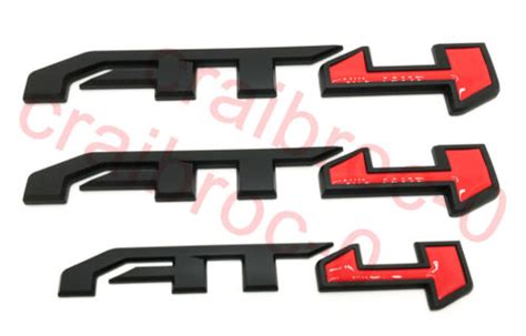 3pcs Black Red 2021 2022 Gmc Sierra 1500 At4 Door Rear Emblem Letters Badge Kit Ebay