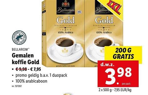 Bellarom Gemalen Koffie Gold Promotie Bij Lidl