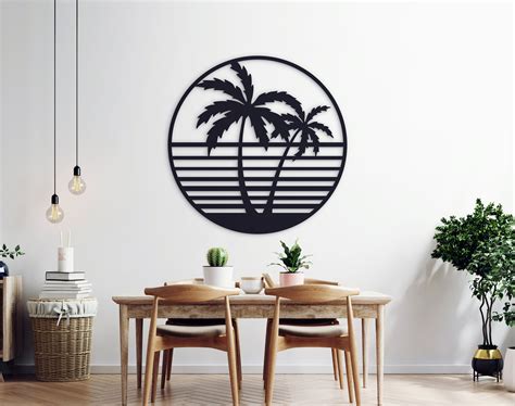 Palm Tree Metal Wall Art Hawaii Metal Wall Decor Exotic Home Etsy