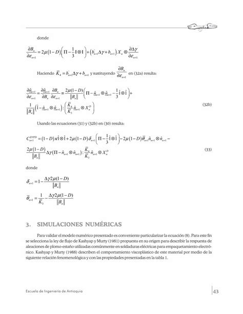 Pdf Algoritmo De Integraci N Para Materiales No Lineales