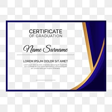 Certificate Border With Navy Blue And Gold Color Certificate Border