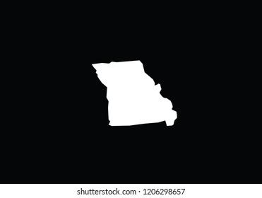 Missouri Outline Map State Shape Stock Vector (Royalty Free) 1169194558 ...