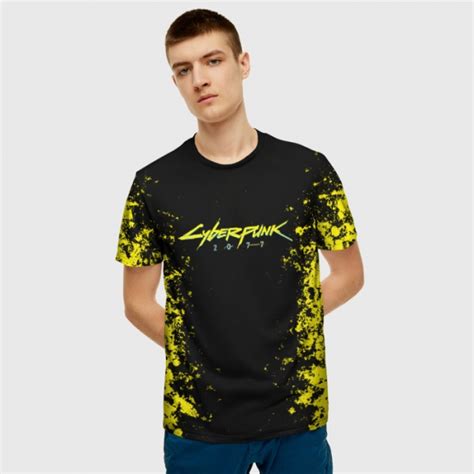 Buy Men's t-shirt Cyberpunk 2077 black print merch - IdolStore