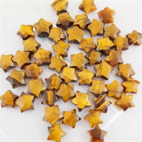 High Quality 5 Pieces Natural Tiger Eye 5 Corner Star Shape Etsy