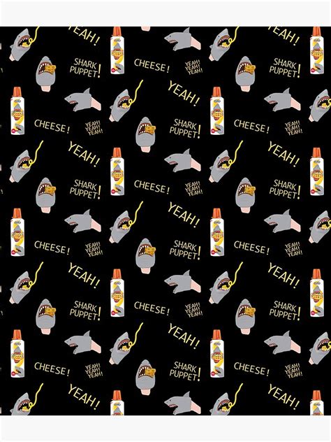 "TikTok on Repeat Shark Puppet [YEAH] Seamless Pattern Backpack ...