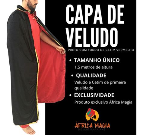 Capa Veludo Exú Pombagira Preta Vermelha Umbanda Luxo Frete grátis