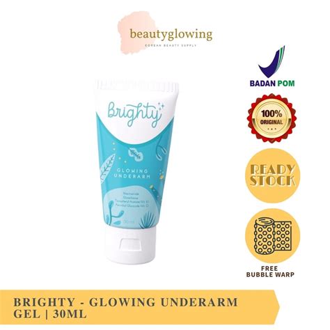 Jual Brighty Glowing Underarm Gel Exfoliating Liquid Serum Pencerah