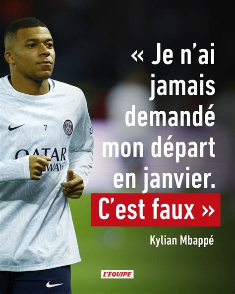 L Quipe On Twitter Kylian Mbapp A D Menti Les Informations