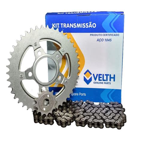 Kit Relacao Transmissao Honda Xr Nx Aco Velth Oferta