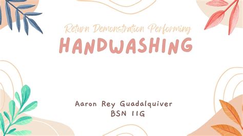 Handwashing Return Demonstration Ddc Youtube