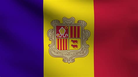 Andorran flag waving 28697338 Stock Video at Vecteezy