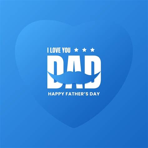 Premium Vector Happy Fathers Day Greeting Card With Mustache Love