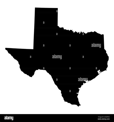 Texas Map Shape United States Of America Flat Concept Icon Symbol Vector Illustration Stock